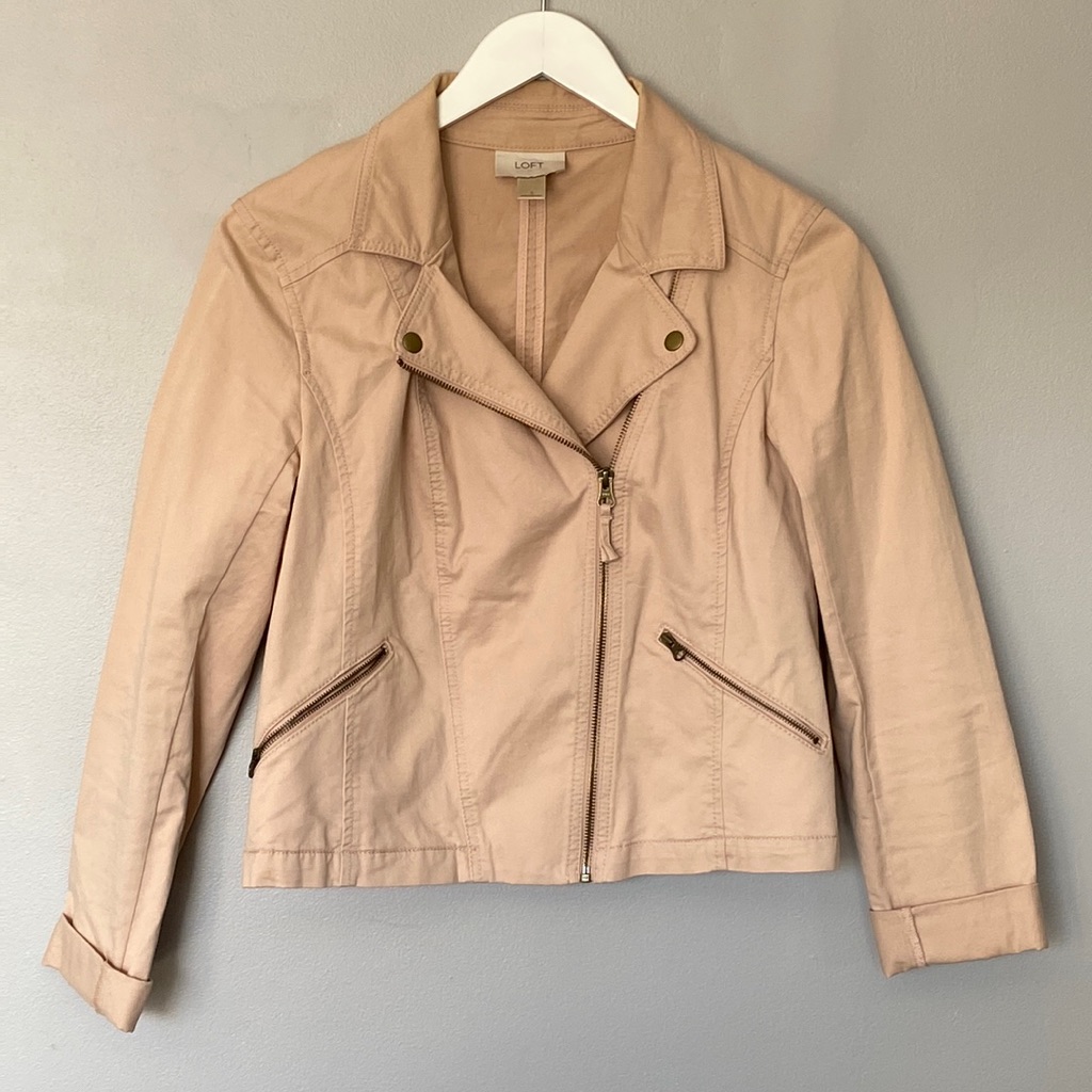 Blush Colored Motor Jacket